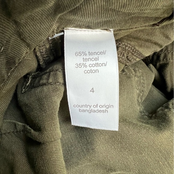 Maurices high waisted paper bag tencel pants dark green. Size 4 nwt - Picture 8 of 13